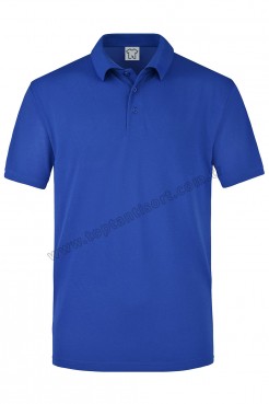 İş Tişörtü Polo Yaka Saks Mavi