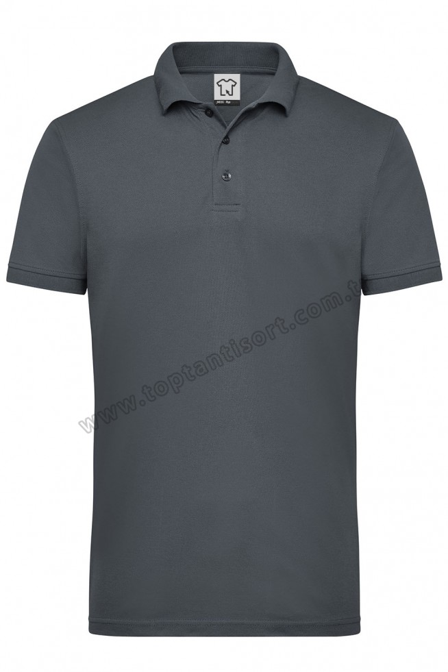 Polo Yaka İş Tişörtü Koyu Gri