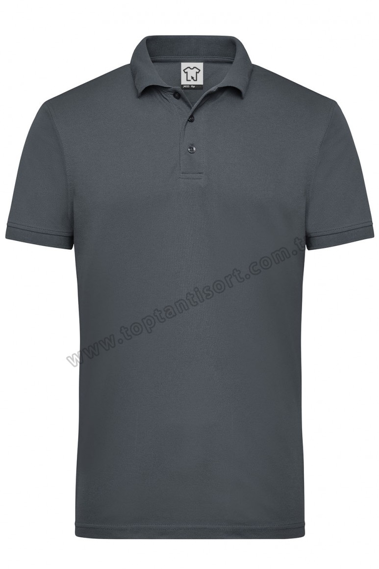 Polo Yaka İş Tişörtü Koyu Gri