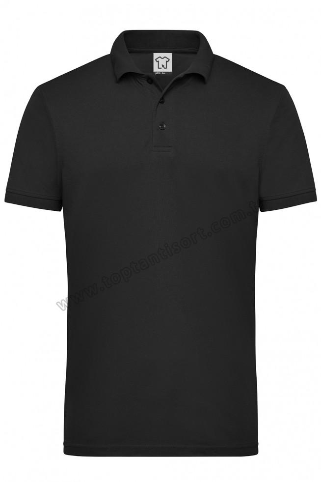 Polo Yaka İş Tişörtü Siyah