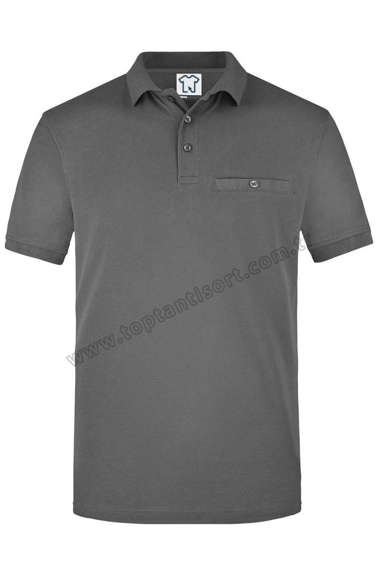 Gri Renk Polo Yaka Tişört
