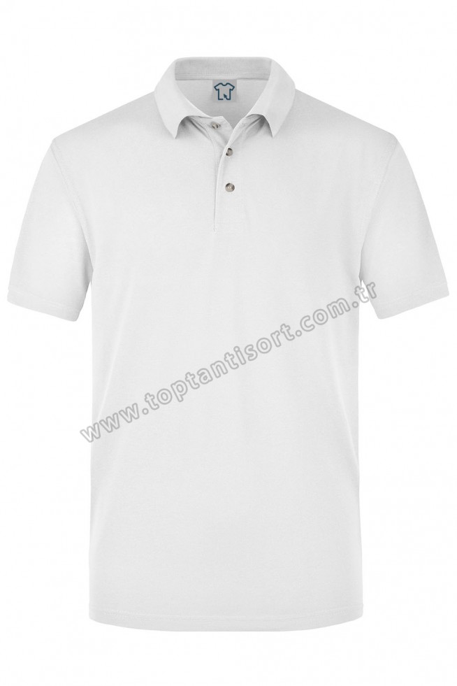 Polo Yaka Beyaz Promosyon T-Shirt