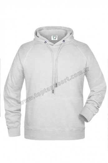 Gri Melanj Kapüşonlu Toptan Sweatshirt