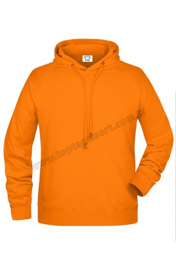 Kapüşonlu Sweatshirt Toptan Turuncu