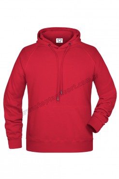 Kırmızı Kapüşonlu Toptan Sweatshirt